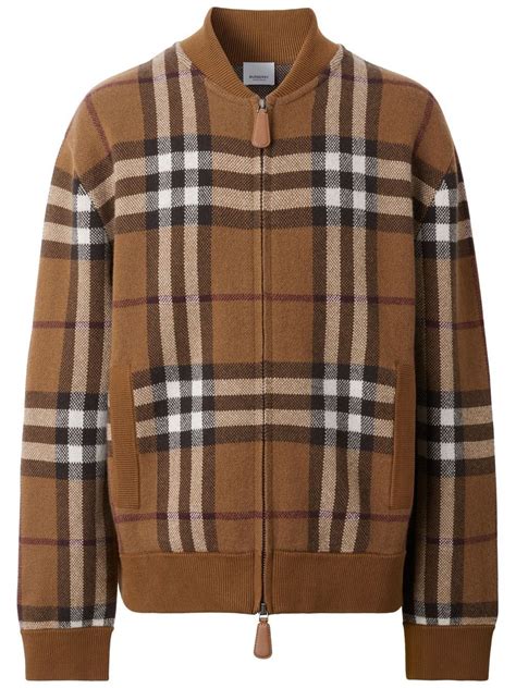 vintage check cashmere bomber jacket.